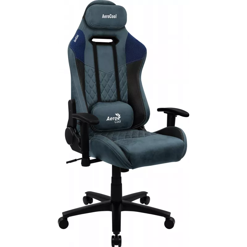Cadeira gaming universal Aerocool DUKE AeroSuede preta, azul