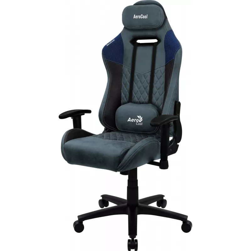 Cadeira gaming universal Aerocool DUKE AeroSuede preta, azul