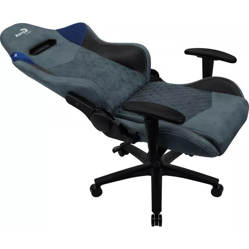 Cadeira gaming universal Aerocool DUKE AeroSuede preta, azul