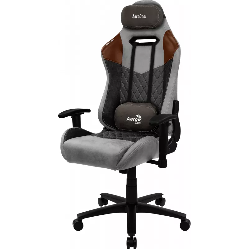 Cadeira gaming universal Aerocool DUKE AeroSuede preta, castanha, cinzenta