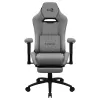 Cadeira gaming ergonómica premium Aerocool ROYALASHGR com apoio de pés, tecnologia Aeroweave, cinzenta