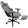 Cadeira gaming ergonómica premium Aerocool ROYALASHGR com apoio de pés, tecnologia Aeroweave, cinzenta