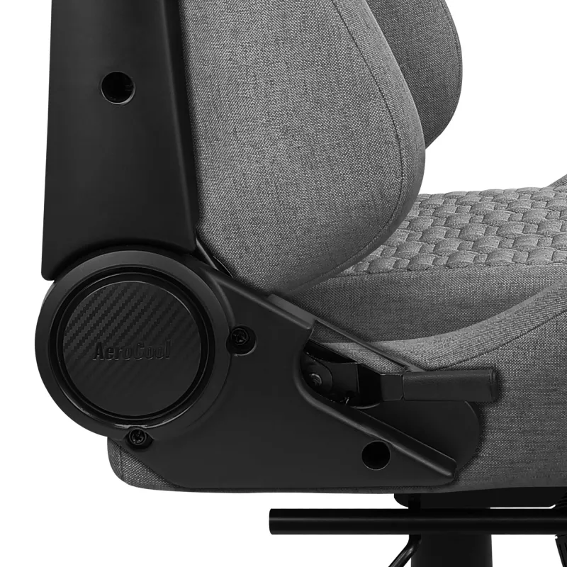 Cadeira gaming ergonómica premium Aerocool ROYALASHGR com apoio de pés, tecnologia Aeroweave, cinzenta