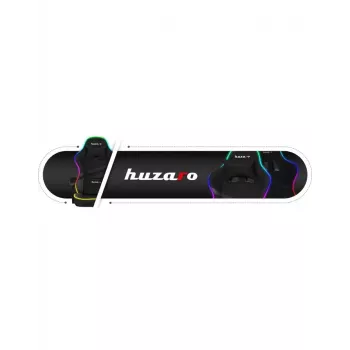 Cadeira gaming Huzaro FORCE 4.4 RGB preta — assento concha acolchoado em tecido, máx. 130 kg, encosto ajustável, altura 115–125 cm, iluminação RGB