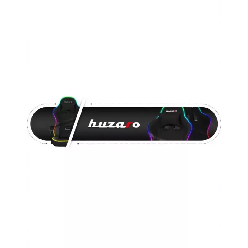Huzaro Force 4.4 RGB cadeira gaming, tecido, carga máxima 130 kg, altura 125 cm, preto