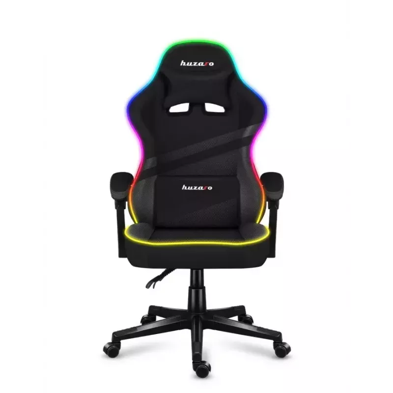 Huzaro Force 4.4 RGB cadeira gaming, tecido, carga máxima 130 kg, altura 125 cm, preto