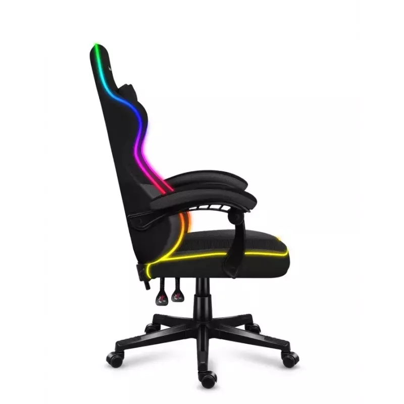 Huzaro Force 4.4 RGB cadeira gaming, tecido, carga máxima 130 kg, altura 125 cm, preto