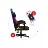Huzaro Force 4.4 RGB cadeira gaming, tecido, carga máxima 130 kg, altura 125 cm, preto