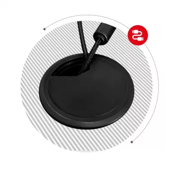 Secretária gaming de canto Huzaro Hero 6.3 branca em L com tampo em fibra de carbono 1540×1170×740 mm
