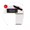 Huzaro Hero 6.3 secretária gaming, 154×48×74 cm, espessura do tampo 1,5 cm, branca