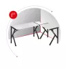 Huzaro Hero 6.3 secretária gaming, 154×48×74 cm, espessura do tampo 1,5 cm, branca