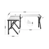 Huzaro Hero 6.3 secretária gaming, 154×48×74 cm, espessura do tampo 1,5 cm, branca