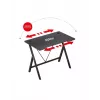 Secretária gaming Huzaro Hero 1.4 preta, tampo retangular em MDF 1000x500x750 mm