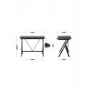 Secretária gaming Huzaro Hero 1.4 preta, tampo retangular em MDF 1000x500x750 mm