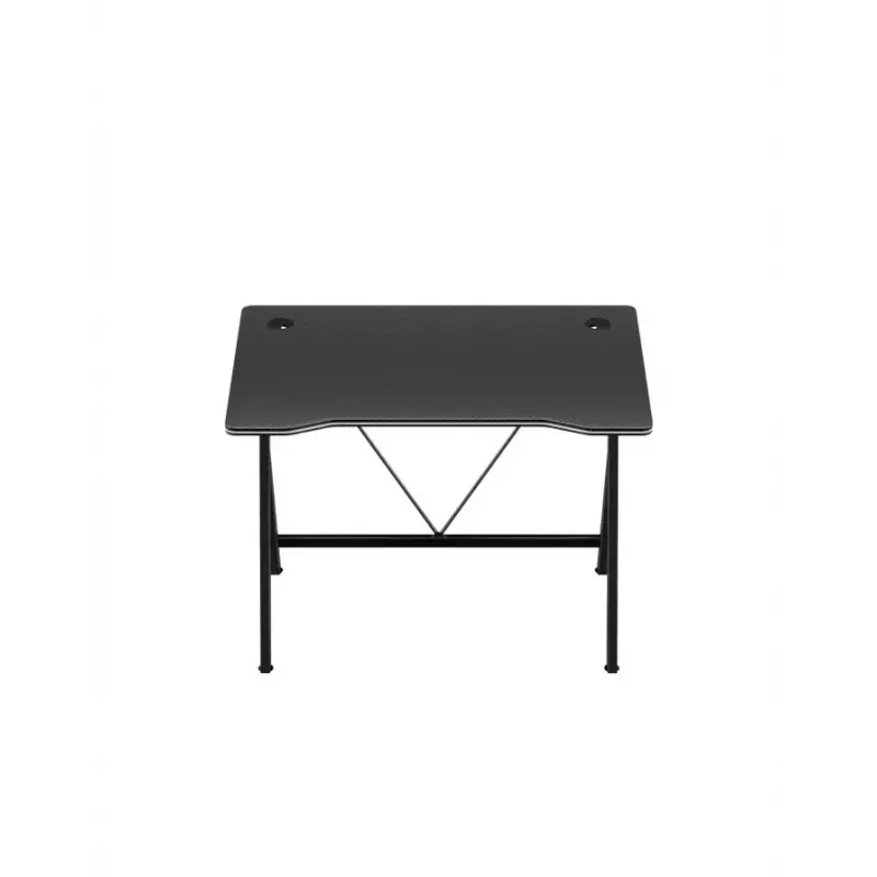 Secretária gaming Huzaro Hero 1.4 preta, tampo retangular em MDF 1000x500x750 mm