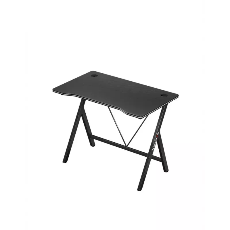 Secretária gaming Huzaro Hero 1.4 preta, tampo retangular em MDF 1000x500x750 mm