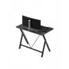 Secretária gaming Huzaro Hero 1.4 preta, tampo retangular em MDF 1000x500x750 mm