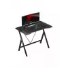 Secretária gaming Huzaro Hero 1.4 preta, tampo retangular em MDF 1000x500x750 mm