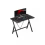 Secretária gaming Huzaro Hero 1.4 preta, tampo retangular em MDF 1000x500x750 mm
