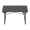 Secretária gaming Huzaro Hero 1.7 RGB preta — secretária ergonómica reta 1200x600 mm, 750 mm de altura, LED, porta-copos, suporte para auscultadores