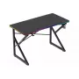 Secretária gaming Huzaro Hero 1.7 RGB preta — secretária ergonómica reta 1200x600 mm, 750 mm de altura, LED, porta-copos, suporte para auscultadores