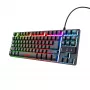 Teclado gaming Trust GXT 833 Thado USB neerlandês preto, prateado