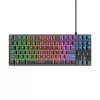 Teclado gaming Trust GXT 833 Thado USB neerlandês preto, prateado
