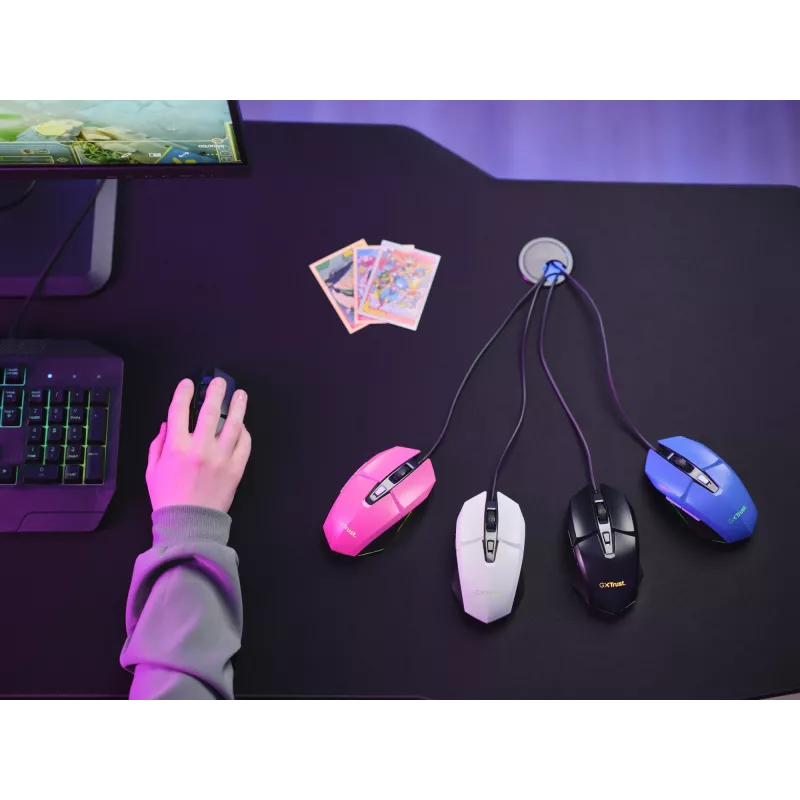 Rato gaming Trust GXT 109W Felox para destros USB Type-A ótico 6400 DPI