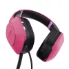 Headset Trust GXT 415P Zirox com fios arco de cabeça gaming rosa