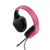 Headset Trust GXT 415P Zirox com fios arco de cabeça gaming rosa