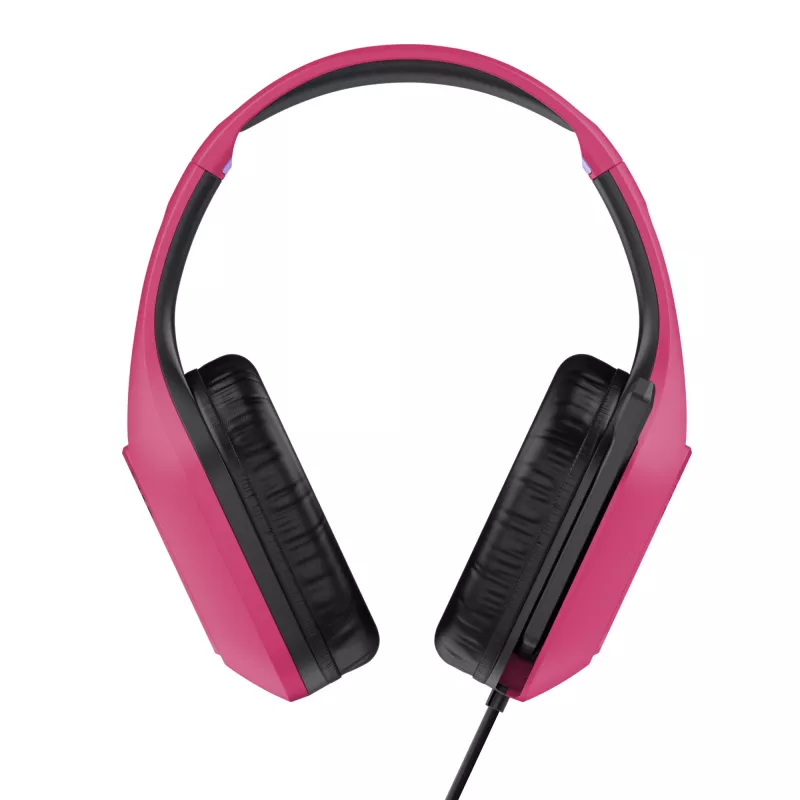 Headset Trust GXT 415P Zirox com fios arco de cabeça gaming rosa