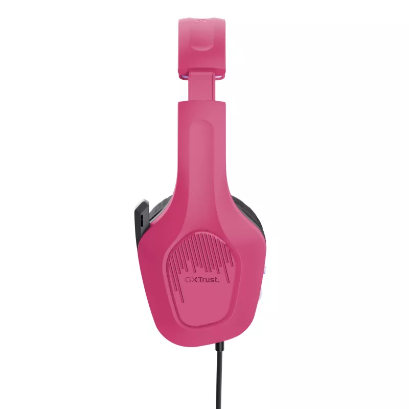 Headset Trust GXT 415P Zirox com fios arco de cabeça gaming rosa