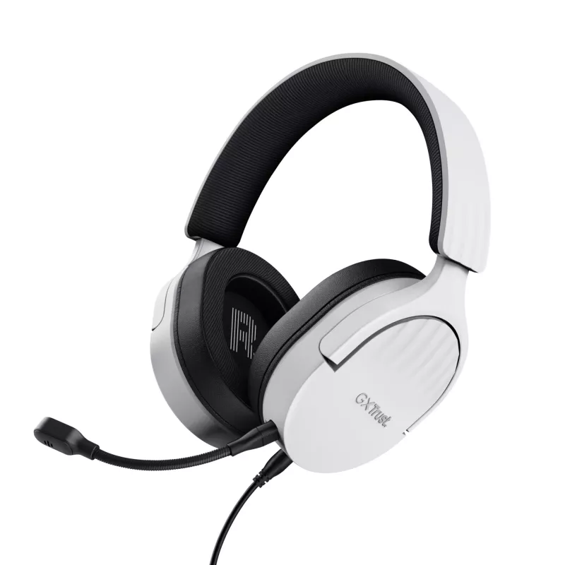 Headset Trust GXT 489W FAYZO com fios arco de cabeça gaming preto, branco