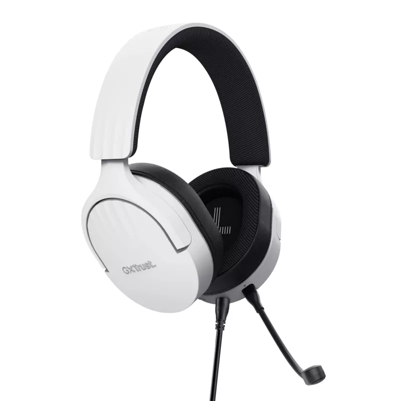 Headset Trust GXT 489W FAYZO com fios arco de cabeça gaming preto, branco