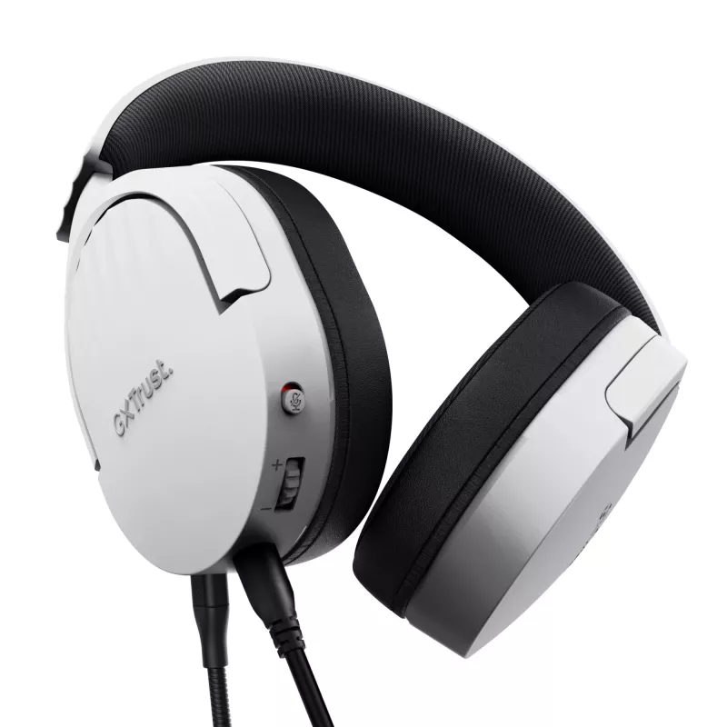 Headset Trust GXT 489W FAYZO com fios arco de cabeça gaming preto, branco