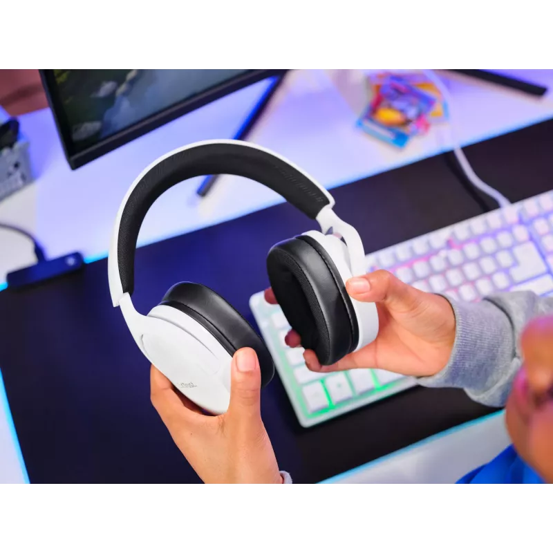 Headset Trust GXT 489W FAYZO com fios arco de cabeça gaming preto, branco