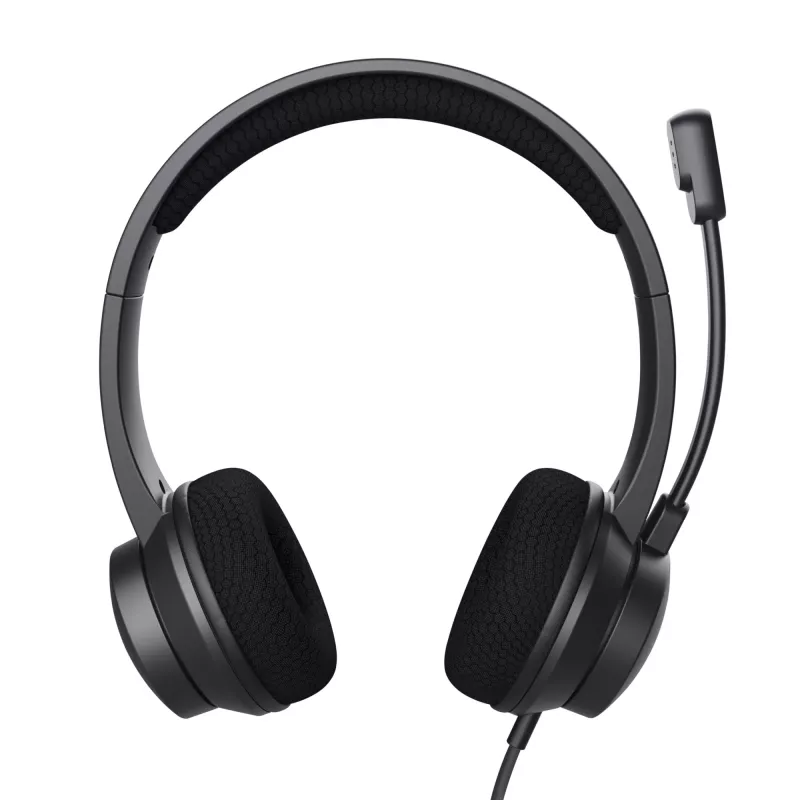 Headset Trust Ayda com fios arco de cabeça chamadas/música USB Type-A preto