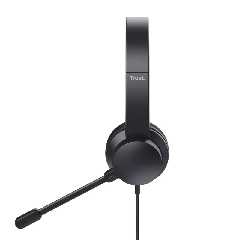 Headset Trust Ayda com fios arco de cabeça chamadas/música USB Type-A preto