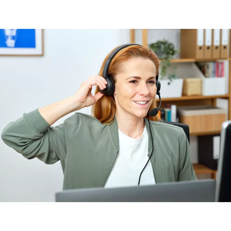 Headset Trust Ayda com fios arco de cabeça chamadas/música USB Type-A preto