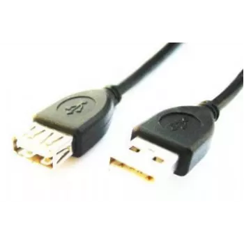 Cabo de extensão USB 2.0 Type-A para USB Type-A GEMBIRD (AM/AF), 2 m - preto
