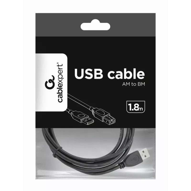 Gembird CCP-USB2-AMBM-6 cabo USB 2.0 A-B, 1,8 m, preto