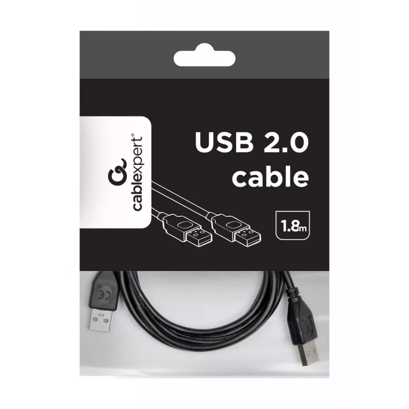 Gembird CCP-USB2-AMAM-6 cabo USB 2.0 AM–AM, 1,8 m, preto