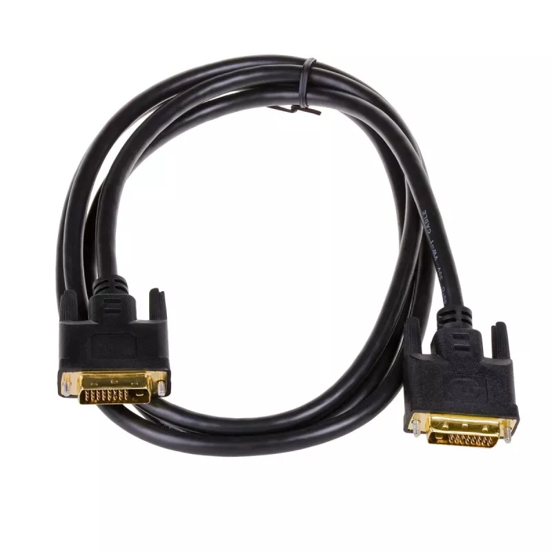Cabo DVI-D Dual-Link Akyga AK-AV-06 (24+1), ficha macho para ficha macho, 1,8 m, preto