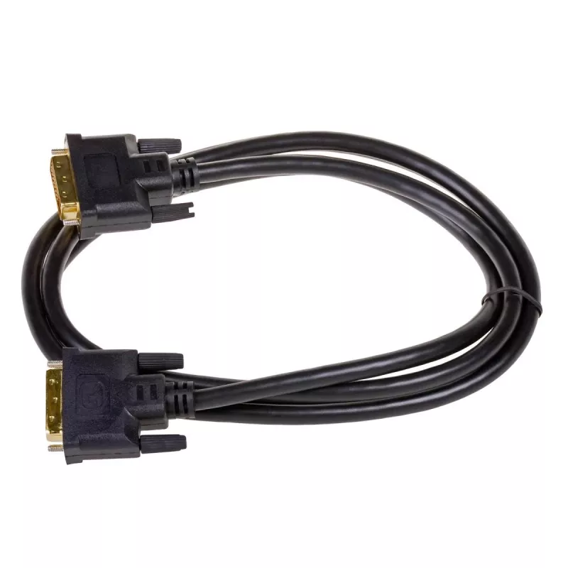 Cabo DVI-D Dual-Link Akyga AK-AV-06 (24+1), ficha macho para ficha macho, 1,8 m, preto