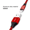 Cabo USB-A para Lightning Baseus Yiven 1,8 m, saída 2 A, vermelho, revestimento em elastómero termoplástico