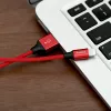 Cabo USB-A para Lightning Baseus Yiven 1,8 m, saída 2 A, vermelho, revestimento em elastómero termoplástico