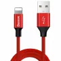Cabo USB-A para Lightning Baseus Yiven 1,8 m, saída 2 A, vermelho, revestimento em elastómero termoplástico