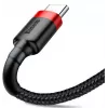 Cabo de carregamento rápido Cafule entrançado BASEUS - USB Type-A para Type-C 2A - 2 m - preto (nylon)