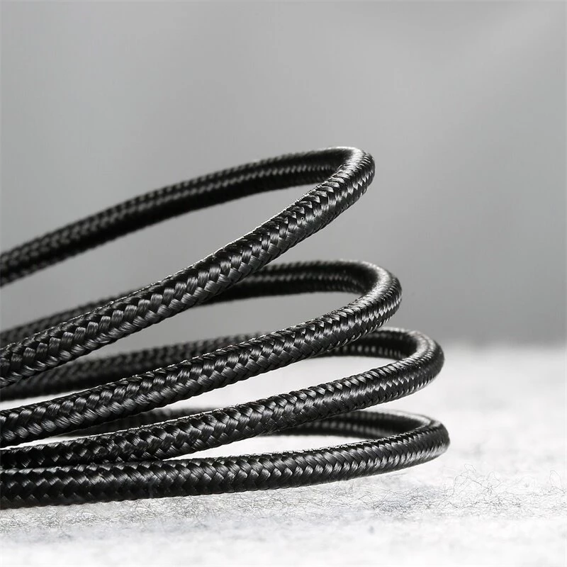Cabo de carregamento rápido Cafule entrançado BASEUS - USB Type-A para Type-C 2A - 2 m - preto (nylon)