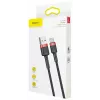 Cabo de carregamento rápido Cafule entrançado BASEUS - USB Type-A para Type-C 2A - 2 m - preto (nylon)